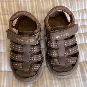 Stride Rite leather brown toddler sandals